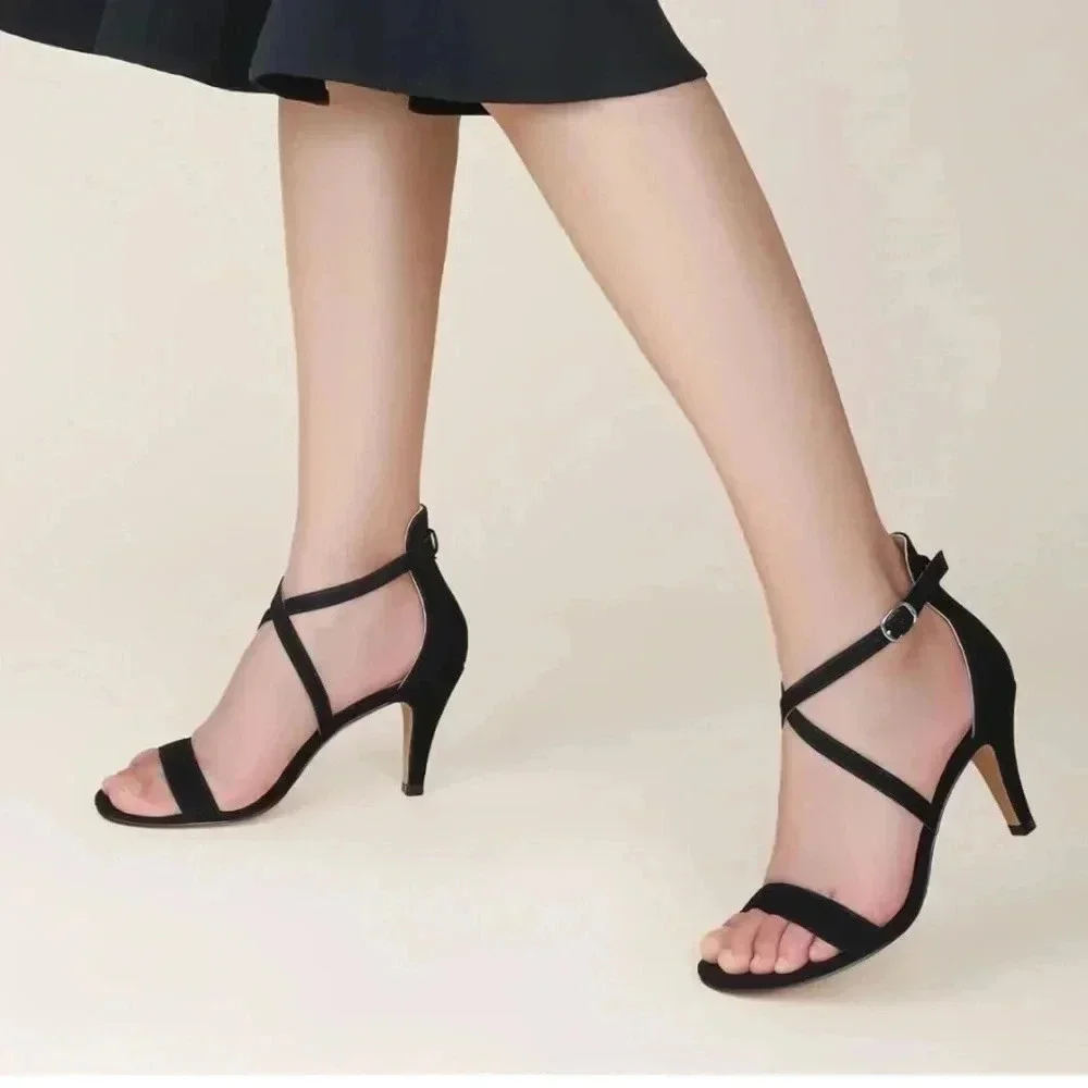 Black Strappy Heels